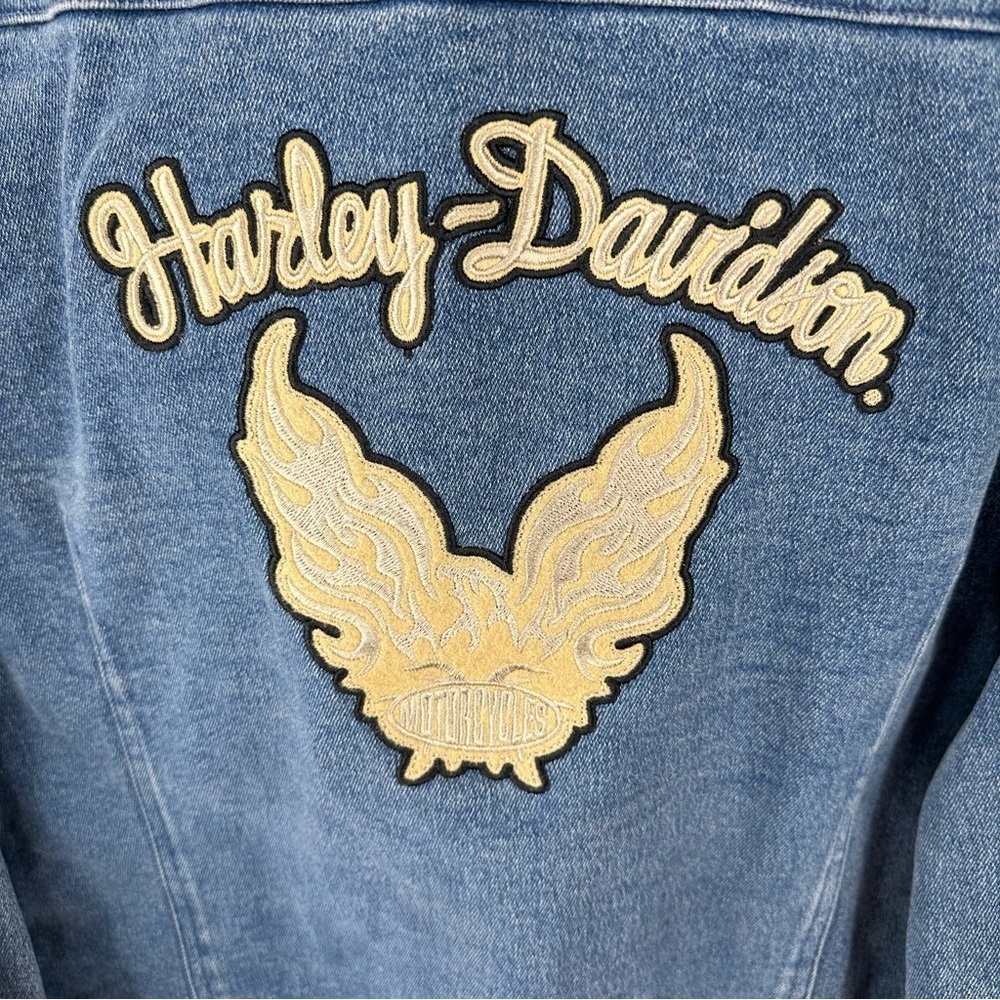 Harley Davidson Women’s Denim Jacket XL - Picture 2 of 7